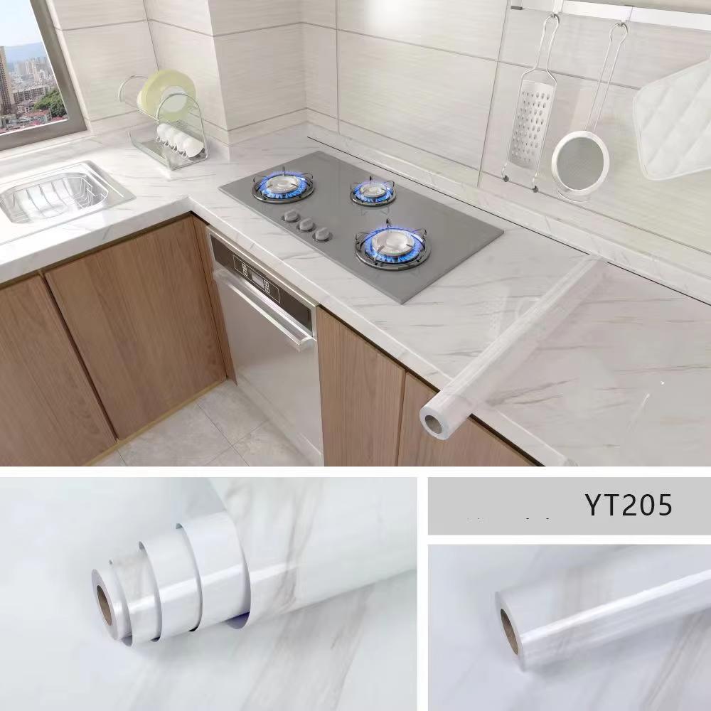 Waterproof and moisture-proof wallpaper countertop self-adhesive oil proof film stove cabinet ceramic tile marble sticker