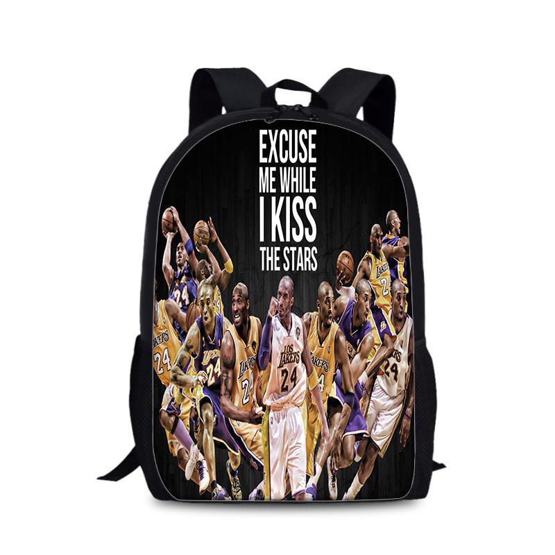 Sac à dos d'université Kobe Bryant en matériau nylon pour un usage quotidien et les activités sportives