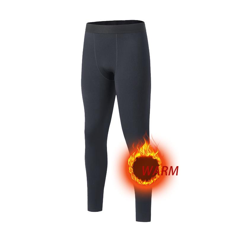 Men's Compression Sports Tights - Warm, Quick-Dry, High-Elastic for Winter Fitness & Basketball.