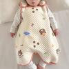 Cotton Sleeveless Baby Sleep Sack With Legs Split Design Toddlers 1-6 Years All Season Warm Sleeping Bag