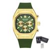 MEGIR 2215 Men Luxury Watches Fashion Casual Sports Chronograph Silicone Strap Quartz Wristwatch Calendar Waterproof Clock