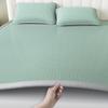 Yongyouwan Simple Solid Color Antibacterial Ice Silk Mat Bed Sheet