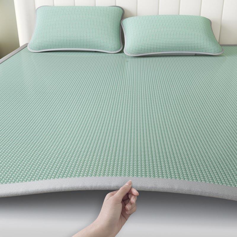 Yongyouwan Simple Solid Color Antibacterial Ice Silk Mat Bed Sheet