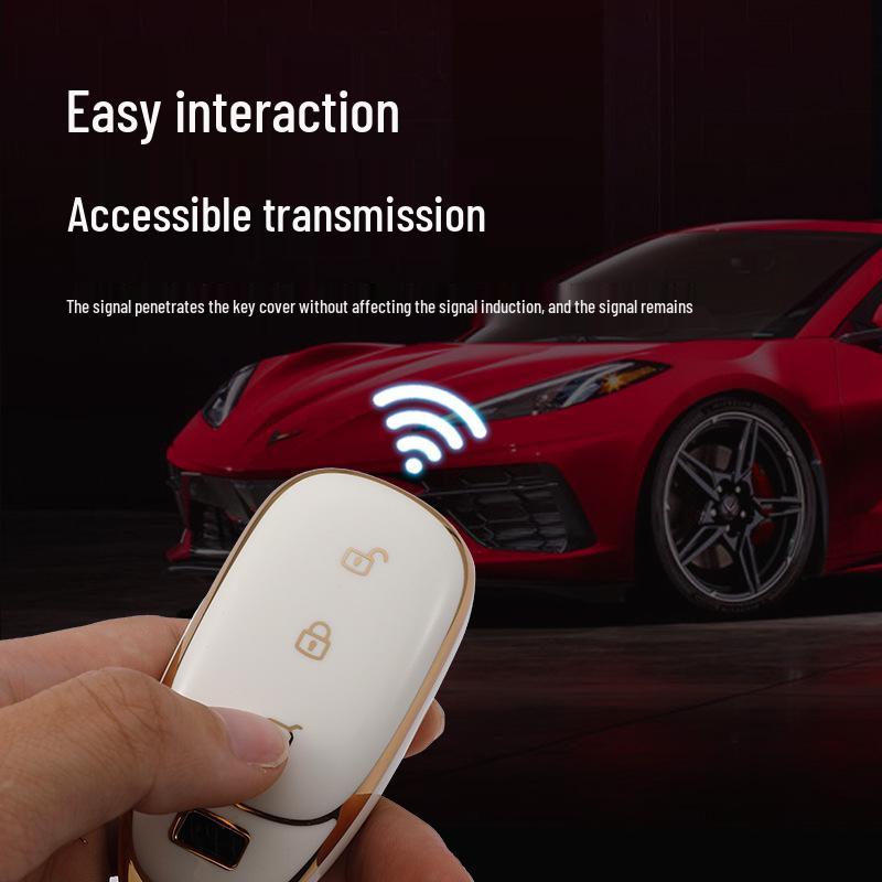 2021 Ideal One Key High-End TPU Goldrand Auto-Fernbedienung Schutzhülle