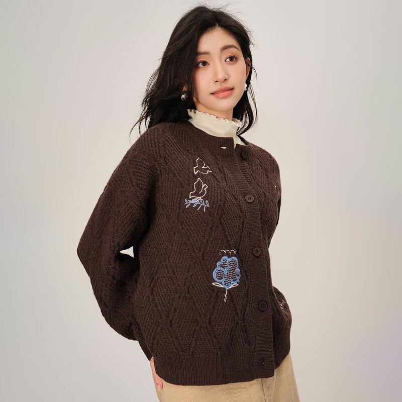 Inman Women's Retro Jacquard Knit Cardigan