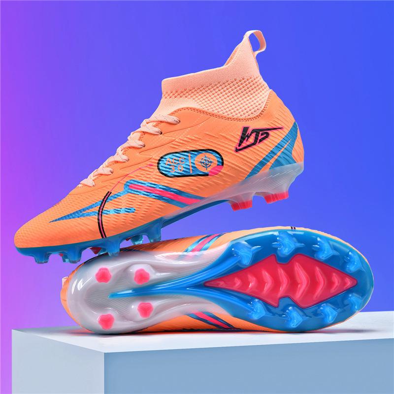 Female Students Help Spike Football Shoes Male Xiyin Training 2025 Amazon Manufacturers High-top Competition Sports Shoes
