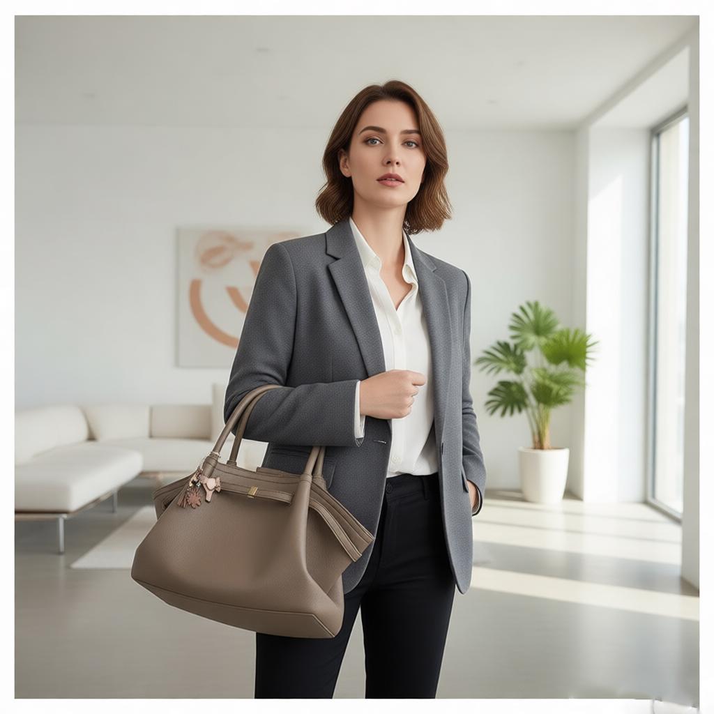 Luxury Lychee Pattern Underarm Shoulder Bags PU Leather Solid Color Women's Handbags Large Capacity Tote Bag Travel