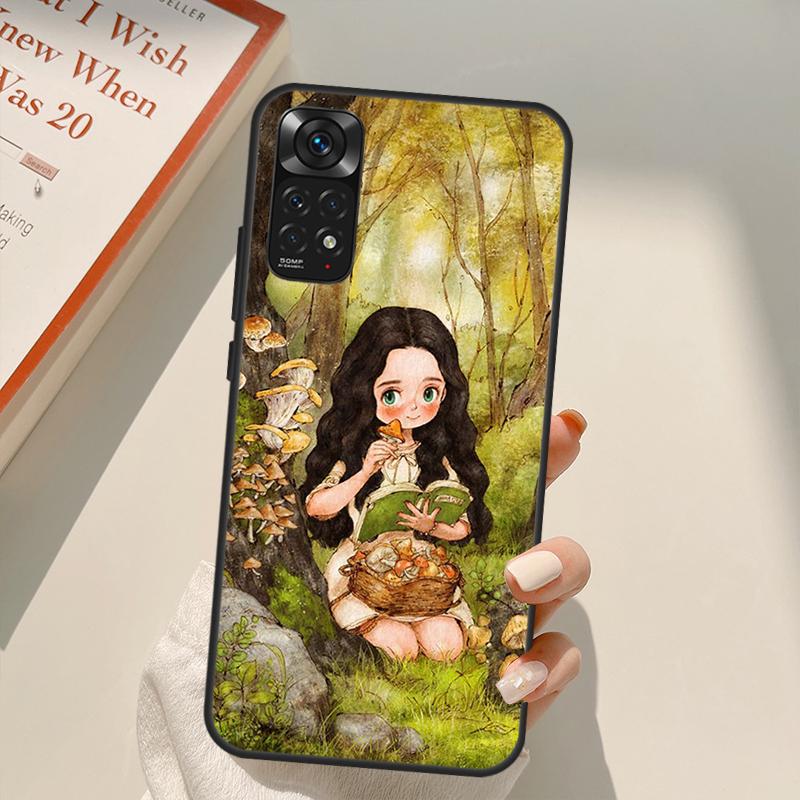 

Чехол «Дневник лесной девушки» для Xiaomi Redmi Note 10 8 9 11 Pro 8T 9S 10S 11S Redmi 10C 9C 9A 9T K50 K40 Gaming Redmi Note 11 Pro