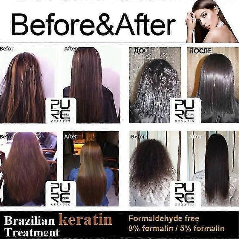PURC Professional Brazilian Keratin Hair Treatments Cream Straightening Smoothing Scalp Treatments Purifying Shampoo Hair Care