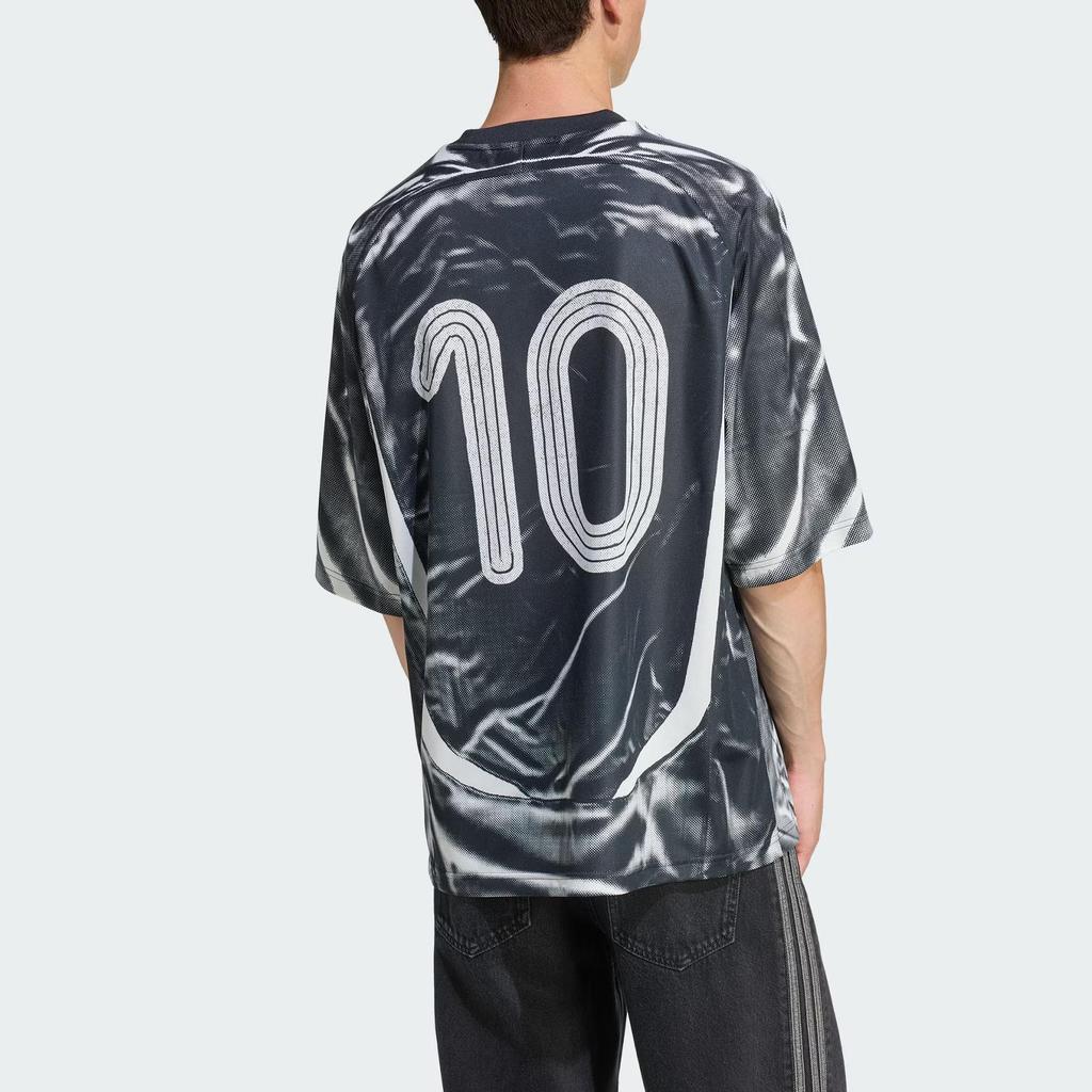 Adidas SS25 Adilenium Teamgeist Printed Loose Fit Classic Short Sleeve Football Shirt Men Tops KF8522