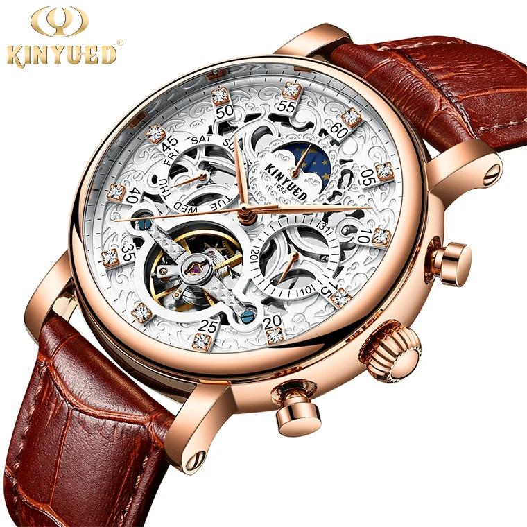 KINYUED J026 Man Automatic Watch Leather