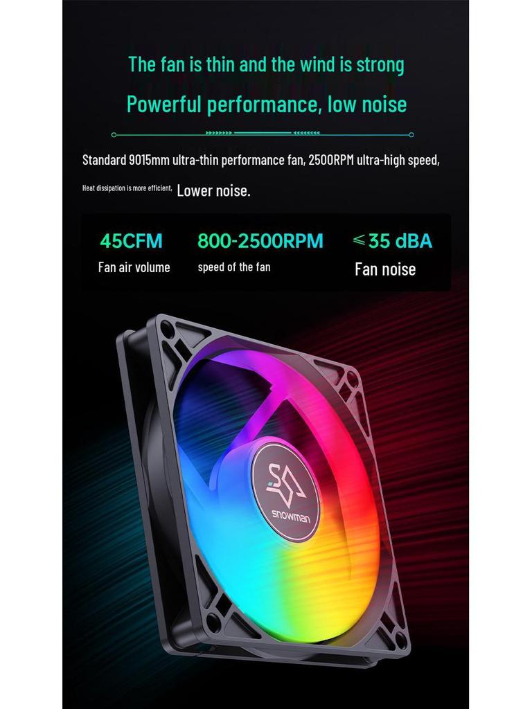 SNOWMAN Bingman MC45-6 Ultra-Thin ITX CPU Cooler with 6 Heat Pipes for AMD AM5/1700
