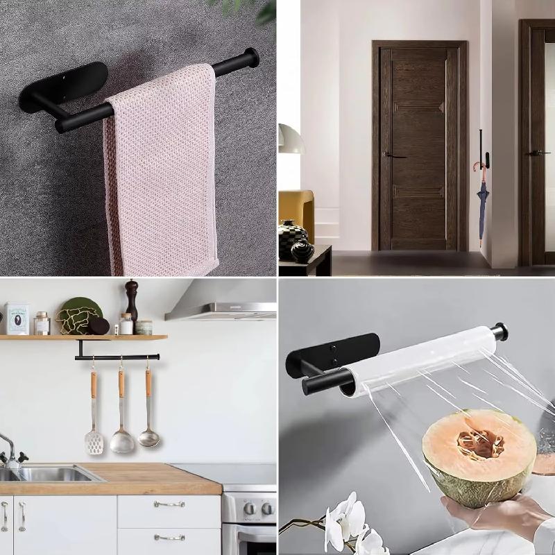 Stainless Steel Toilet Paper Holder, No Drilling Wall Mount Tissue Rack for Bathroom, Adhesive Toilet Roll Holder
