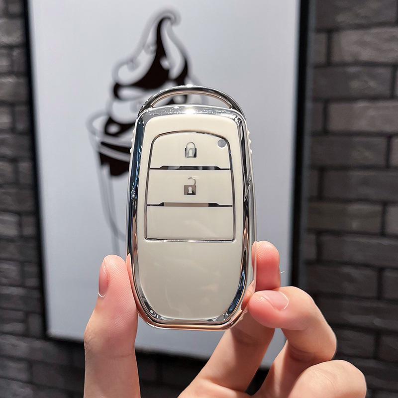 

Toyota Key Cover for Crown, Highlander, Corolla, Prado, and Camry - Key Bag Shell with Buckle.