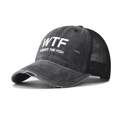 Cotton New WTF Letter Baseball Cap Men's and Women's Personalized English Cap Outdoor Printing Breathable Breathable Mesh