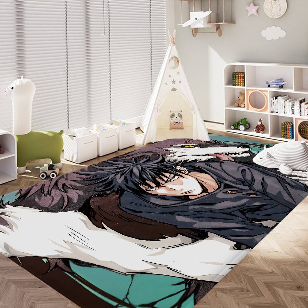 Anime Fushiguro Megumi Jujutsu Kaisen Door Mat Washable Non-Slip Living Room Sofa Chairs Area Mat Kitchen Doormat Area Rug