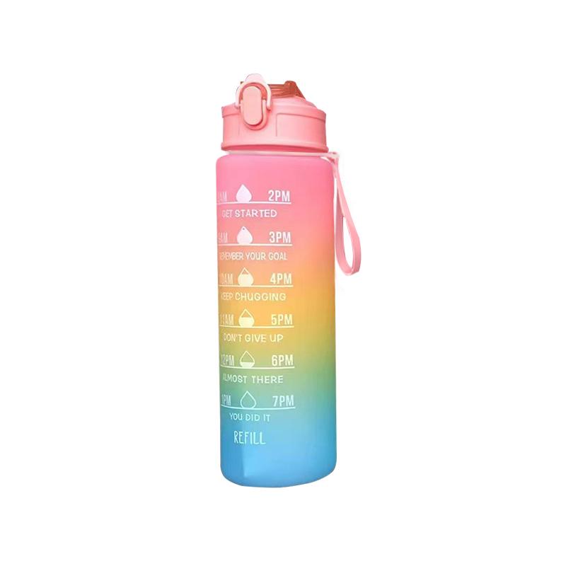 2 Liter Sports Water Bottle with Straw Men Women Fitness Water Bottle Outdoor Cold Water Bottlesc With Time Marker Drinkware New