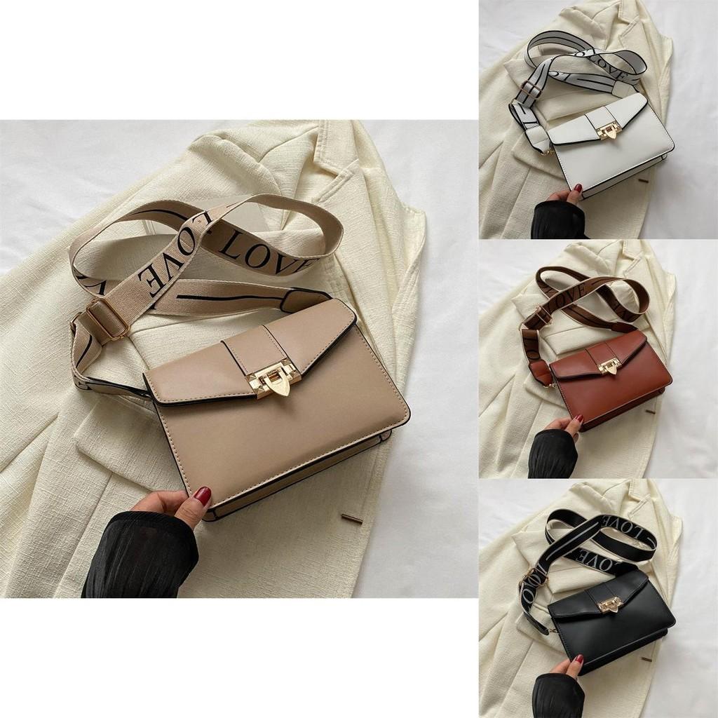 Chic Minimalist Pu Shoulder Bag Stylish Square Crossbody Bag For Women In Black White Pink Khaki Brown