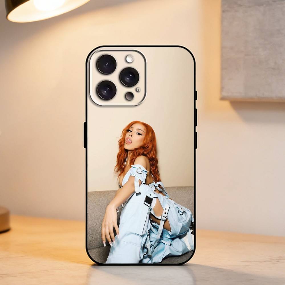 S-Singer D-Doja Cat Scarlet    Phone Case For iPhone 17,16,15,14,13,12,11 Plus,Pro Max,XS,Soft Silicone Black Cover