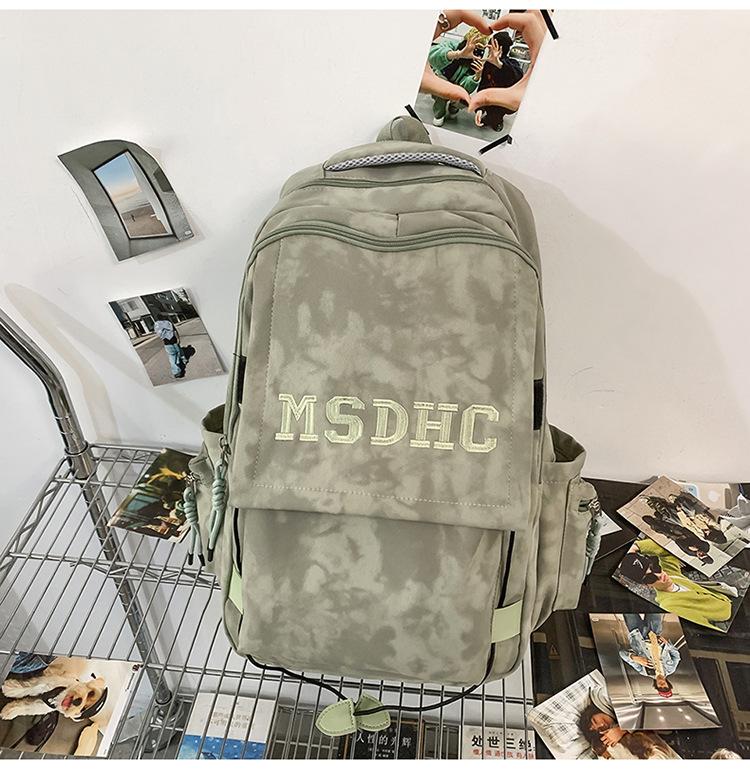 High-value schoolbag, fashionable and simple, large-capacity backpack, junior high school student, male and female backpack, computer bag, fashionable