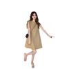 2024 Women's Sleeveless A-Line Dress: Solid Color, Loose Fit, Light Mature Style