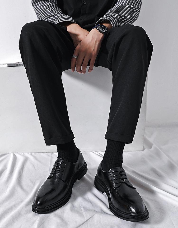 Men's Formal & Casual Leather Shoes: Soft Sole, Korean & British Style, Perfect for Weddings and Business