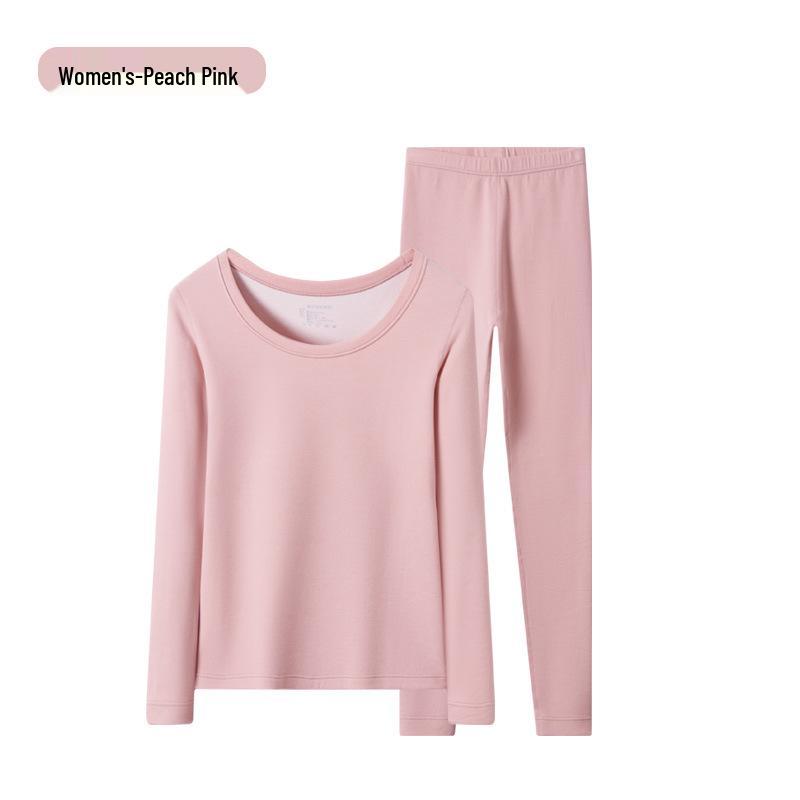 2025 Women's German Velvet Wool Silk Warm Underwear Set - Thick Base Layer for Autumn