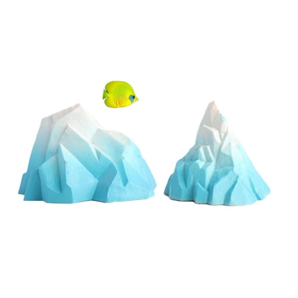 

2 шт. Прочные игрушки с арктическим снежным горным пейзажем, Арктический айсберг, украшения для аквариума