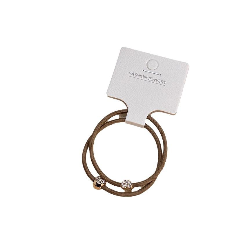 Two High-elasticity Heart-shaped Hair Bands, Leather Bands, Women's Hair Ties, Elegant Ponytail Leather Covers and Hair Ties