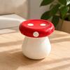 Decorative Dental Floss Dispenser Ceramic Mushroom Toothpick Holder, Cotton Swabs Container, Swab Container Storage Box for Home and Kitchen
