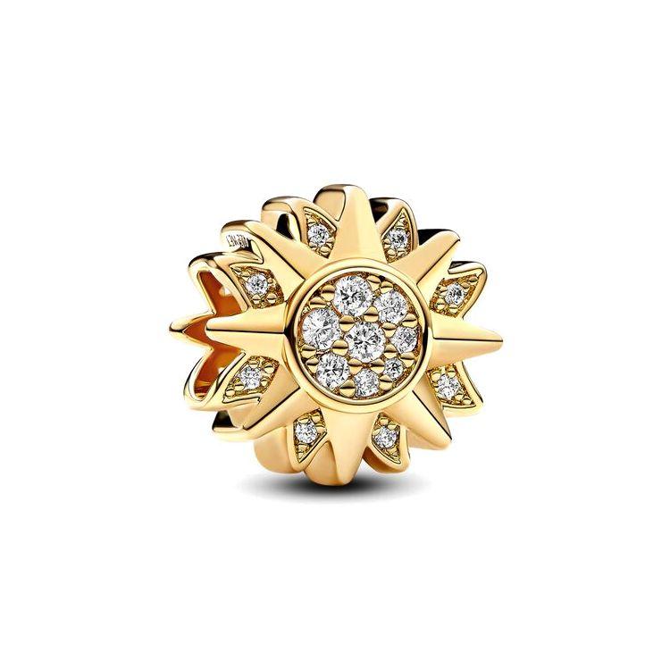 Pandora Shining Sun Charm Pendant Women pendant Gold 762839C01 F,Gold