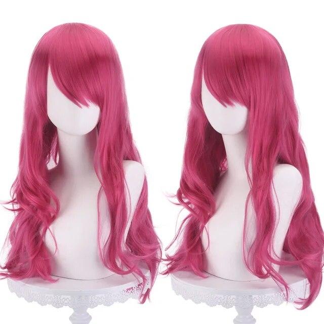 Cosply Wig 70 Cm Red Long Curly Synthetic Wig Anime Halloween Wig Body Lucky Girl Ruby Gillman  Christmas  Party
