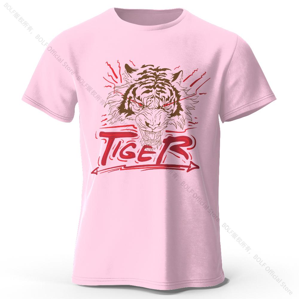 Cultural Tiger Motif Printed 100% Cotton T-Shirt, Soft & Comfortable Round Neck Short Sleeve Tee for Men & Women