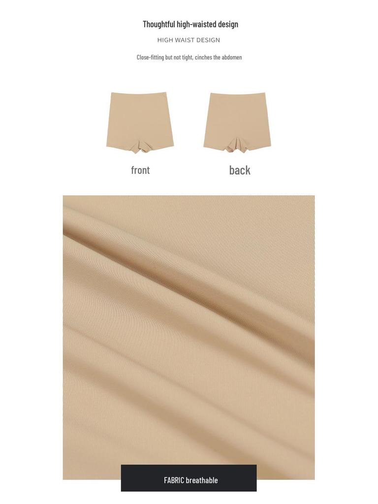 Nahtlose Eis-Seide Damen Zwei-in-Eins Sicherheits-Boxershorts, Atmungsaktive Grundfarbe Anti-Exposition Sommer-Unterhosen
