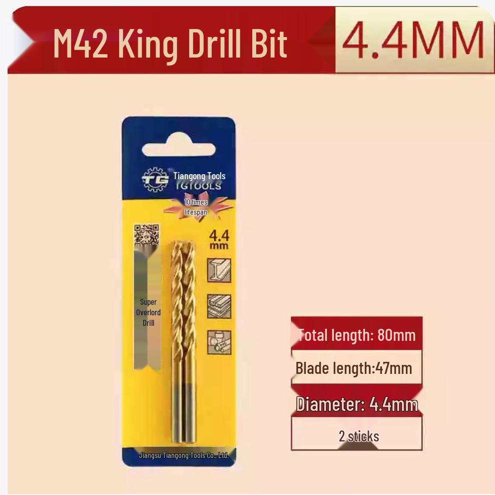 Tiangong M42 Overlord 8% Cobalt High-Speed Steel Twist Drill Bit for Stainless Steel