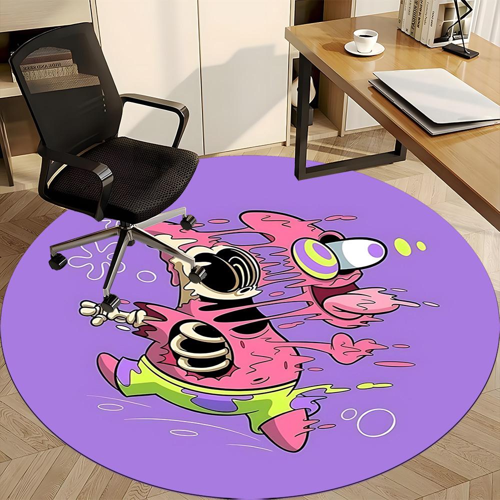 1pcPatrick Star Office Round Area Rug, Indoor Mat Suitable For Office, Bedroom Living Room Home Decor, Room Deco,  Offic a0928117