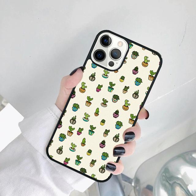 Cactus Pattern Phone Case Cover For iPhone 17 Air 15 Pro MAX 16 Plus 14 12 11 13 coque