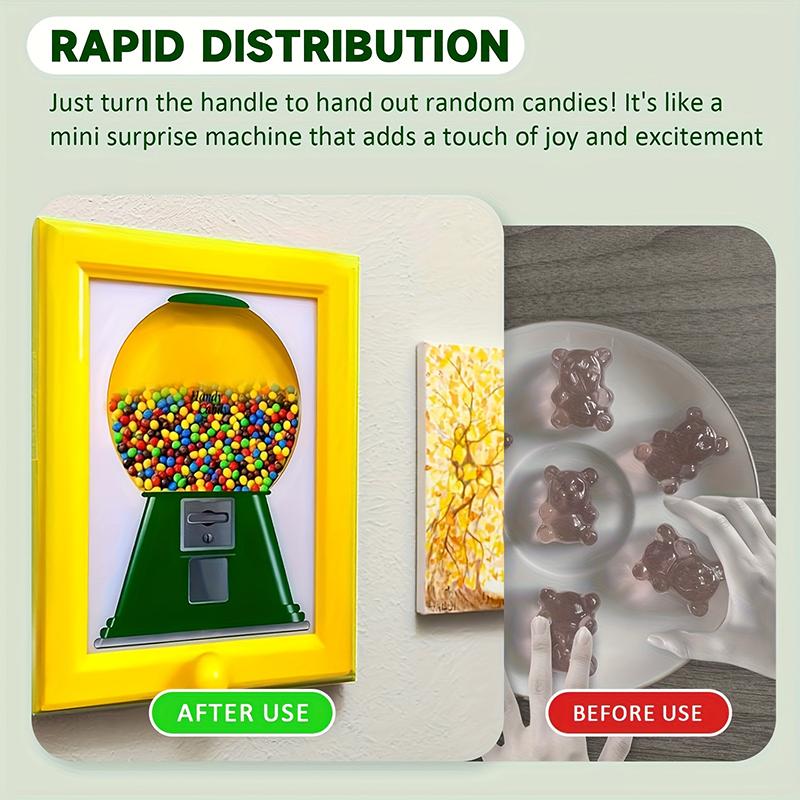 Candy Dispenser Picture Hanging Candy Frame Gumball Machine In A Frame Handy Fast Distribution Candies Nuts Christmas Gifts