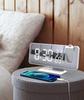 Shengshou Digital LED Alarm Clock with Projection Function, Non-Radio Controlled, Thermometer/Hygrometer, Snooze, FM Radio, Mirror, Mobile Phone Charg