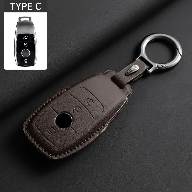 Car Key Case Cover for Mercedes Benz  A B C D E S Class W204 W212 W176 GLC CLA GLA AMG GLS GLE GLK CLS S350 S500 Car Key Shell