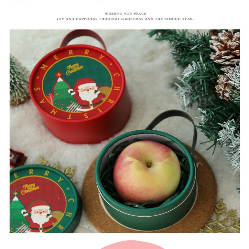 2025 Neue Weihnachts-Apfelbox Geschenkbox Heiligabend Weihnachts-Fruchtverpackungsbox Weihnachtsgeschenkbox (Äpfel ausgenommen)