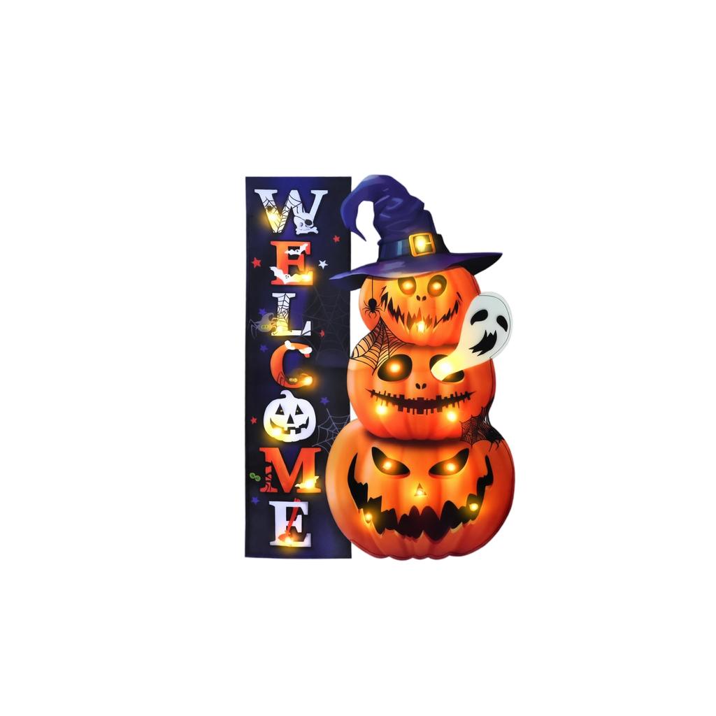 Halloween Glowing Garden Flag, Outdoor Yard Flag Double-Sided Print for Seasonal Decoration