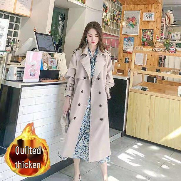 2025 Mid-Length Autumn Trench Coat for Women - British Style with a Goddess Appeal