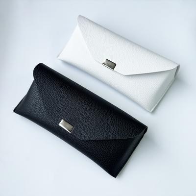 Fashion Trend Leather Glasses Case Metal Snap Glasses Leather Bag Retro Sun Glasses Case Sunglasses Case