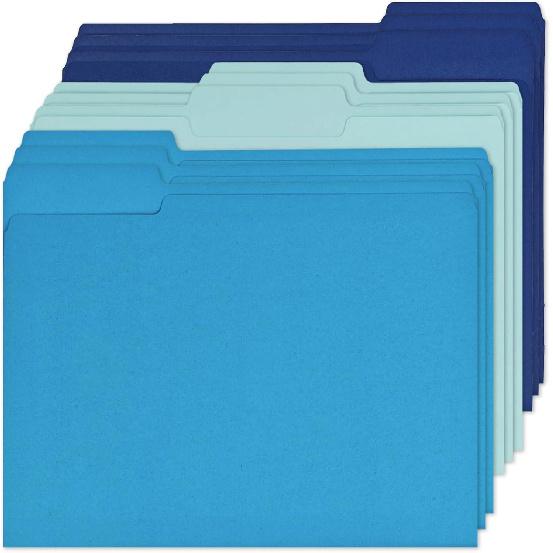 12Pcs Pink File Folders Letter Size Colored Manilla File Folders with 1/3-cut Tabs Decorative File Pockets for Office School Business Home 12