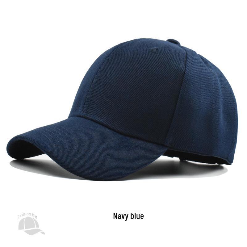 Korean Unisex Solid Color Embroidered Baseball Cap - Sun Protection