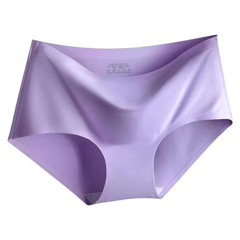 Seamless Panties for Women Mid Waist Underwear Solid Invisible Briefs Lingerie