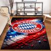 FC Bayern München Logo Teppich Rutschfester Teppich geeignet für Wohnzimmer- und Schlafzimmer-Sofas.