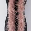 50G 2M Natural Pink Dyed Ostrich Feathers Boa Plumas for Shawl Scarf Ribbon Wedding Party Stage Sewing Dress Decoration Crafts