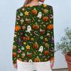 Women's Fashion Casual Long Sleeve Halloween Print Round Neck Top